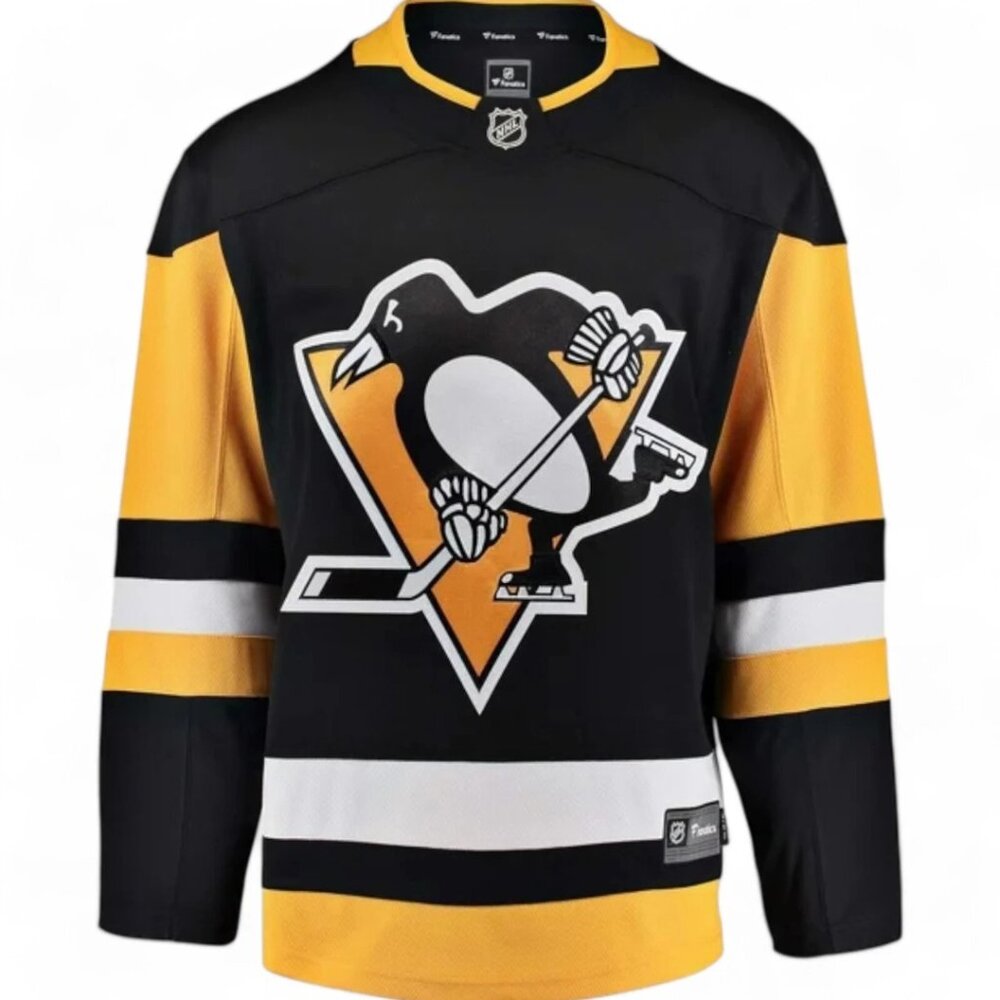 Pittsburgh Penguins Retro NHL Hockey SEWN Fanatics Youth Boys Jersey L/XL 18-20